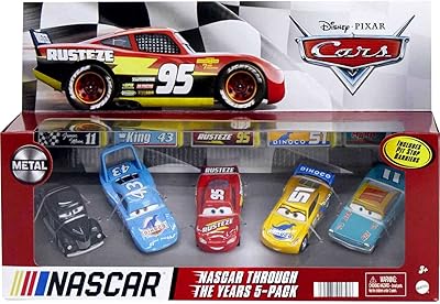 Set of 5 pieces Mattel Disney Pixar Cars 2021 Nascar over the years.. DIAYTAR NIGERIA redefines convenience with our vast product selection and swift nationwide delivery.
