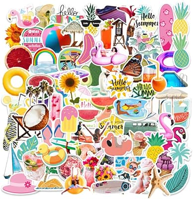 100 Pieces of Mignon Colorful Colorful Stickers Sticker In Funny Vinyl Vinyl For Water Bottle Laptop Board Children Adolescents Girls Cosmetic Stickers (Hawaiian style).. DIAYTAR NIGERIA: Creating access to affordable products for every Nigerian with our swift delivery service.