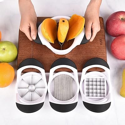 Honbolo-fruits, potato, apple, mango, tomato, potato slicer, durable stainless steel construction, easy to use, space-saving design, easy to clean and store (apple).. You shop, we deliver — quick and easy with DIAYTAR Nigeria.