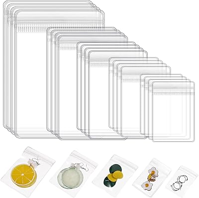 100 pieces small transparent plastic jewelry bags self-spotting storage bags storage of pvc sealing for jewelry packaging, rings, earrings, candies (5 sizes).. The future of online shopping in Nigeria is here — welcome to DIAYTAR.