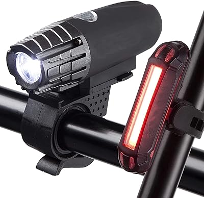 USB USB rechargeable bicycle lighting kit, LED front and rear light for bicycle safety lighting (USB).. Shop confidently with DIAYTAR NIGERIA, offering affordable prices and reliable delivery within a week.