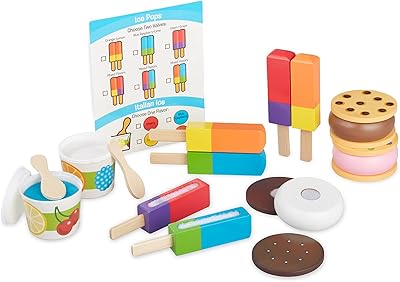 Melissa & Doug Frozen Treats wooden ice cream game set (24 rooms) - toys and food accessories.. DIAYTAR NIGERIA: Where every search yields affordable results delivered promptly to your door.