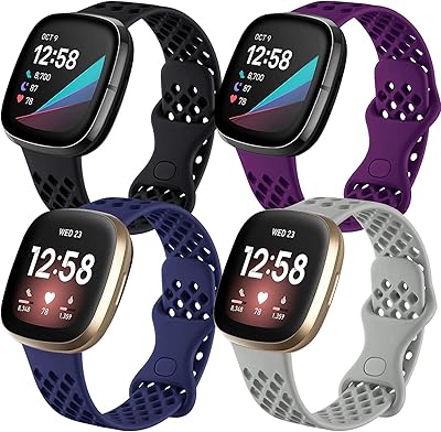 Make a technical elastic band compatible with Fitbit Versa 3 and Fitbit Sense, adjustable nylon sports bands for women and men, breathable (4 rooms).. DIAYTAR NIGERIA: Where affordability meets variety, with thousands of products delivered in less than 8 days.