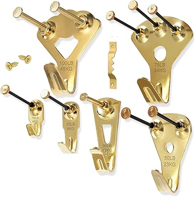 Tables suspension kit, 130 hanging pieces for paintings with nails from 10 to 100 pounds, suspension hooks for matching tables with toothed hanger for wall paint, mirrors and clock.. DIAYTAR NIGERIA brings satisfaction with every purchase through affordable prices and prompt shipping.