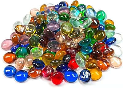 Meschet 50 small precious glass stones, mancala stones of mixed colors, flat back marble pearls for the decoration of the house, crafts, vase filling (0.5 "~ 0.7")).. Shop everything from A to Z on DIAYTAR Nigeria — delivered nationwide.