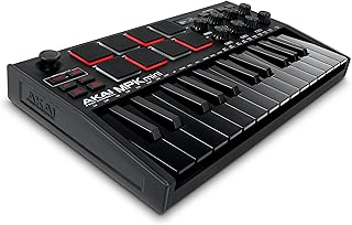 Midi controller keyboard Akai Professional Mbk Mini MK3 with 25 USB keys with 8 backlit battery pads, buttons and music production software included - Black.. DIAYTAR NIGERIA: Where every purchase is affordable and delivery is always within a week.