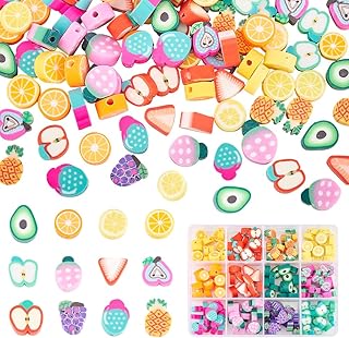180pccs nbeads theme fruits and plants pearls in polymer -made polymer, colors mixed apple strawberry strawberry pineappered pearls in flexible bowl pearls craft accessories for the manufacture of jewelry.. Shop confidently with DIAYTAR NIGERIA, offering affordable prices and reliable delivery within a week.