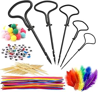 PMELCXD 255 pieces Set of chestnut forests together for children's craftsmanship, DIY Men's chestnut man with Hand drill, toothpicks, feathers, pips, pompoms, ended eyes.. From tech to toiletries, DIAYTAR Nigeria delivers without delay.