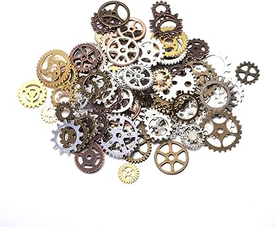 Supvox Charms Cugs Craft Cogs Gears 9 Colors Mechanical Alloy Steampunk Cogs for the manufacture of necklaces.. Discover the convenience of DIAYTAR NIGERIA's vast e-commerce platform with delivery in just 5-8 days.