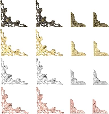 Glarex 160 pieces of 4 -colored metal book corner protection with 2.. DIAYTAR NIGERIA brings the market to your fingertips with affordable prices and swift delivery services.