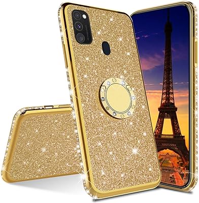 Ultra fine protection shell in heat -resistant TPU silicone with luxury diamond coating Meconst with support ring for Samsung Galaxy M31, KDL Gold.. Shop without boundaries at DIAYTAR NIGERIA, offering affordable products with convenient delivery times.