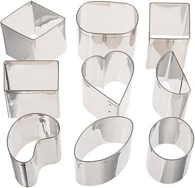 Atico 2009 Small oven cookie cutters with different traditional forms, stainless steel, lot of 9 pieces.. Experience shopping freedom with DIAYTAR NIGERIA's vast selection and 5-8 day nationwide delivery service.