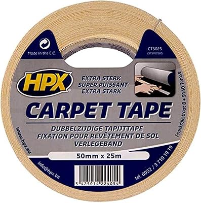 HPX double -sided adhesive tape for carpet CT5025 (50 mm x 25 m).. DIAYTAR NIGERIA connects you with thousands of products at competitive prices, delivered within a week.