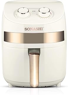 Sonashi 1000 Watts (gold white) SAF-320 electric fryer.. DIAYTAR NIGERIA revolutionizes online shopping with competitive prices and reliable 5-8 day delivery.