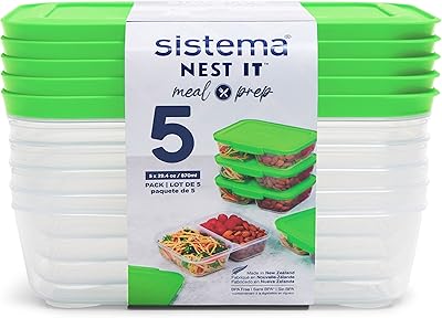 SISTEMA NEST IT meal preparation set, 870 ml - 5 rooms.. DIAYTAR NIGERIA: Your partner in affordable e-commerce with dependable delivery across Nigeria.