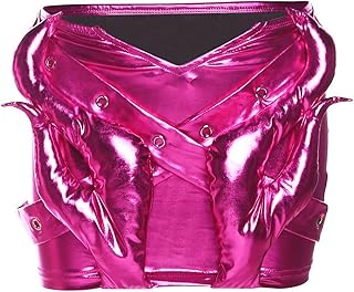 Yiouyi Short skirt, Low -Size Size in Brilliant Leather for Women, Street Trendy Design, Motorcycle Basket, Festive outfit (Size: L).. Discover a world of affordable shopping with DIAYTAR NIGERIA's vast marketplace delivered to you in days.