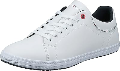 High quality leather men's sneakers with Tommy Hilfiger vulcanized sole.. DIAYTAR NIGERIA combines affordability with convenience, delivering your purchases within 5-8 days.