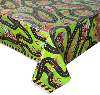 Unique Party 52073 Plastic tablecloth for construction festival, 7 feet x 4.5 feet.. Shop from anywhere in Nigeria and receive your DIAYTAR purchases at affordable prices within a week.