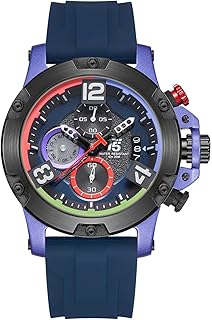 Watch Chronograph Watch For Men with Silicone Bracelet, 22 mm, Multicolor, H3885G-Blublk, Multicolor, 22 mm.. DIAYTAR NIGERIA: Putting quality products within reach of every Nigerian through our affordable marketplace.