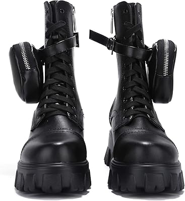Monalisa combat boots for women, platform boots with large heels blocks, high boots for women.. Explore fashion, tech, home goods, and more on DIAYTAR Nigeria — always affordable, always fast.