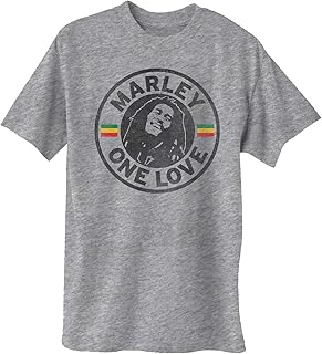 Short sleeve t-shirt with one love bob marley graphic polka dot for men (gray).. DIAYTAR NIGERIA redefines convenience with our vast product selection and swift nationwide delivery.
