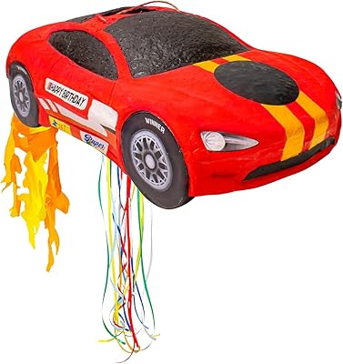 Race racing piñata with ropes to be pulled, fascinating birthday toy for children and superb racing party decoration.. DIAYTAR NIGERIA: Where every purchase is affordable and delivery is always within a week.