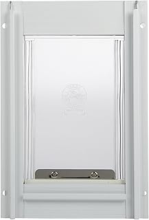 Aluminum luxury animal door with telescopic frame, extra wide, 38 cm x 50 cm, white.. DIAYTAR NIGERIA makes every purchase count with our affordable prices and reliable 5-8 day shipping.