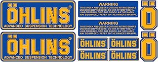 Ohlins batch 10 reflective stickers for fork frame, rear suspension shock absorber, compatible with Kawasaki Yamaha Suzuki Honda BMW S1000XR (orange and blue).. Embrace the convenience of DIAYTAR NIGERIA with thousands of products at your fingertips, delivered nationwide.