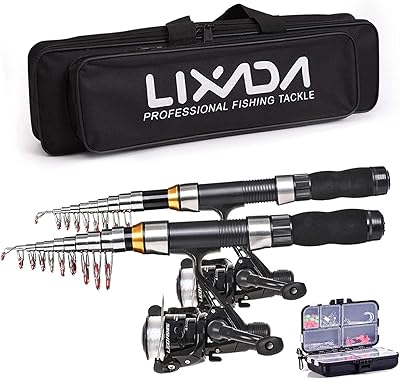 Alissashop full set of fishing rod reels with 2.1 m and 2.3 m fishing rods, set of 2 spinning reels with hooks, flexible lures and storage bag.. Shop smart with DIAYTAR NIGERIA, offering a vast product range delivered to your doorstep within a week.
