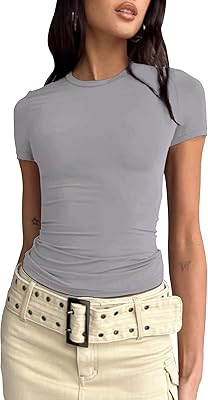 Skim dupes short short -sleeved and round neck for women.. Experience shopping without limits at DIAYTAR NIGERIA, where affordability meets convenience in just days.