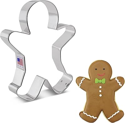 HAPPY GINGERBREAD Man - Ann Clark cookie cutter - 5 inch - American tin steel.. DIAYTAR NIGERIA: Where every purchase is affordable and delivery is always within a week.