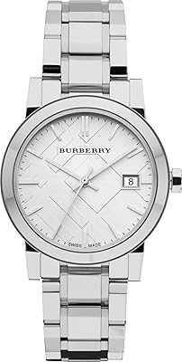 Burberry watch for unisex and woman The City Luxury Swiss Watches Round Steel In Silver Stainless Steel With Date display 34 mm BU9100.. Need it fast? DIAYTAR Nigeria ships in just 5 to 8 days nationwide.