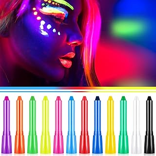 Paint paint paint for the brilliant face, 12 colors shining in the dark, kit of paint for the UV body, black light, non -toxic for costume party supplies.. Discover endless shopping possibilities at DIAYTAR NIGERIA, with budget-friendly prices and reliable delivery.