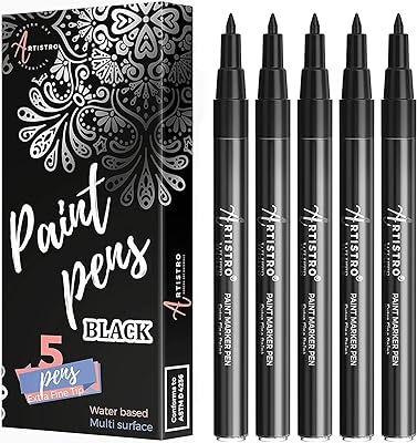 Black paint markers for rock paints stitches ceramic glass.. Easy checkout, quick delivery — shop now on DIAYTAR Nigeria.