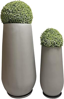 High round pots for plants/pots of indoor and outdoor plants with drainage holes/flower and trees/tops/tray included (size s, matt stone).. From fashion trends to home essentials — find it on DIAYTAR Nigeria.