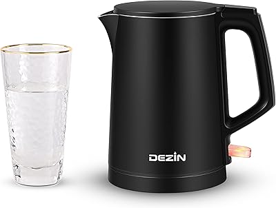 DEZEEN 0.8 L portable electric kettle with 304 stainless steel double -walled body for business trips, mini electric kettle with automatic stop (without cup).. DIAYTAR NIGERIA makes luxury accessible with our affordable prices and dependable delivery service.