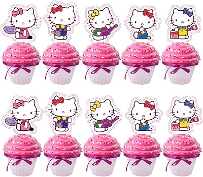40 pieces of hello kitty cake decorations for child's birthday party.. DIAYTAR NIGERIA delivers more than products - we deliver affordable solutions within days.