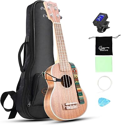 Sapele wooden eklial guitar with additional cover and game of strings for beginners, soprano.. DIAYTAR NIGERIA transforms wishes into deliveries with our affordable and reliable e-commerce platform.