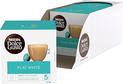 Flat white coffee capsules Nescafé Dolce Gusto (pack of 3, 48 capsules in total).. Shop smart and save with DIAYTAR NIGERIA's extensive product range and 5-8 day delivery guarantee.