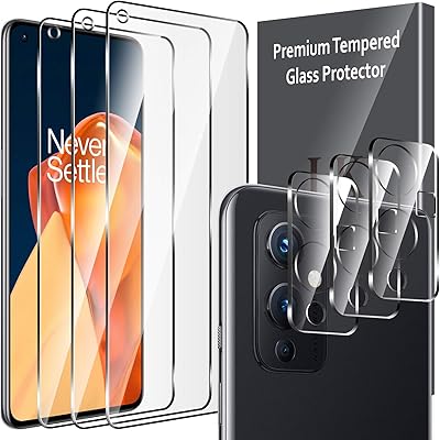 [6 pieces] 3 LK screen protectors + 3 Camera lens protectors, tempered glass, scratch resistant, HD, suitable for the shell, touch screen protector for 1 + 9 [is not suitable for OnePlus 9 Pro].. Shop with confidence at DIAYTAR NIGERIA, where affordability meets reliability in less than 8 days.