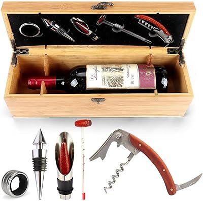 Wine box with 5 bamboo tools an elegant gift.. Reliable delivery, all over Nigeria — that’s DIAYTAR Nigeria promise.