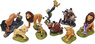 Set of 9 luxury figurines and cake decoration of the Lion King.. DIAYTAR NIGERIA connects desire with fulfillment through our affordable e-commerce platform.