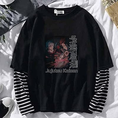 Anime jujutsu kaisen men women long sleeves hip hop t-shirt harajuku fake t-shirt two-piece Korean clothing.. DIAYTAR NIGERIA: Revolutionizing how Nigerians shop with affordable prices and prompt delivery services.