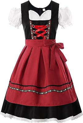 Traditional dirndl dress Oktuberfest two rooms Really Beauty for women, red.. DIAYTAR NIGERIA promises affordability and variety with every purchase, delivered in 5-8 days.