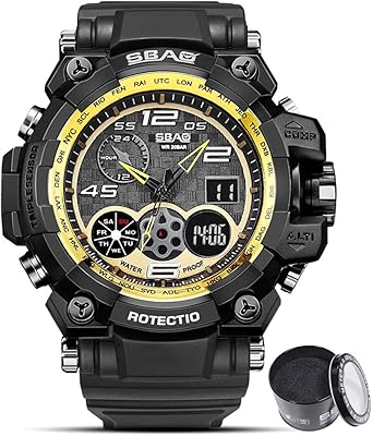 Sbao digital watch for men, analog quartz luxury watch, double display, waterproof, sport, military, digital, LED, Watch Tactical Watch.. Your digital shopping destination, DIAYTAR NIGERIA combines variety with affordability and quick delivery.
