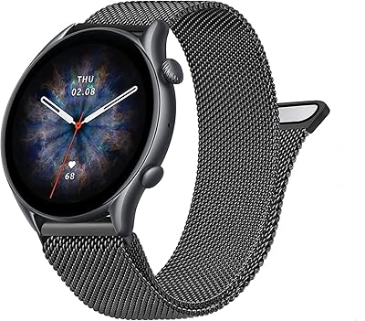 Milanese metal bracelet compatible with the Amazfit GTR4/ GTR 3 Pro/ GTR3/ GTR3/ GTR2/ GTR2/ GTR2/ GTR2 watch, 22 mm quick -cleared mesh bracelet for men and women by VOISEY (Black).. DIAYTAR NIGERIA: Where thousands of products meet affordable prices and reliable 5-8 day delivery.
