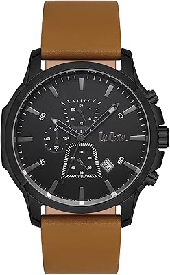 Lee Cooper Men's Multifunction Watch for Men, Black Dial - LC06889.664 -NL, Brown, Bracelet.. DIAYTAR Nigeria — the online store where variety meets value.