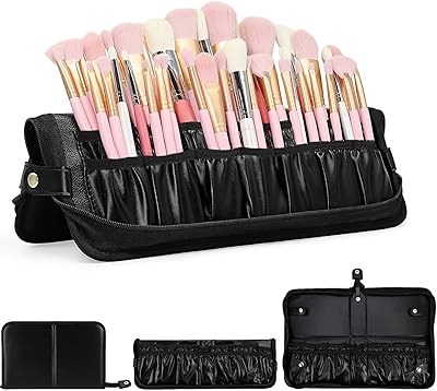 Seneledmoon organizer of makeup brushes bag, foldable cosmetic tool case in PU leather, waterproof and portable handbag for zipper makeup brushes for women (bag only).. Shop with confidence at Nigeria's leading affordable e-commerce platform with reliable delivery services.