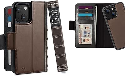 3-in-1 leather wallet case compatible with Twelve South Magsafe with Display/Removable Magnetic Cock (Brown).. Shop from Nigeria's largest product selection at DIAYTAR, with budget-friendly prices and swift delivery.