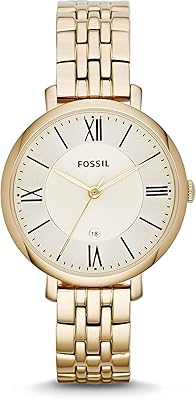 Jacqueline fossil watch with three stainless steel needles.. DIAYTAR NIGERIA: Where every shopping need is fulfilled with affordable prices and nationwide shipping.